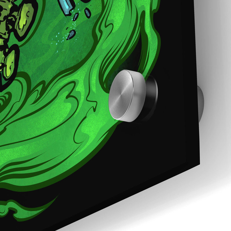 Squelette Airbrush sur plastique / acrylique par Flyland Designs Print, H 36 po x l 24 po x P 0,2 po