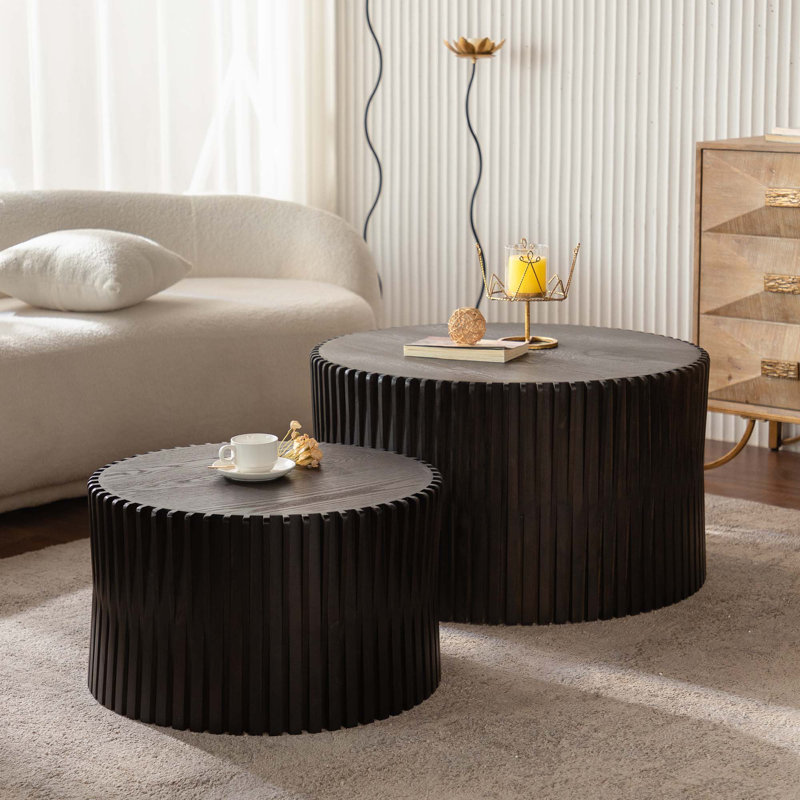 Table basse Dinae, Brun foncé, H 17,72 po x L 31,5 po x l 31,5 po