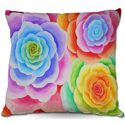 Floral Reversible Throw Pillow