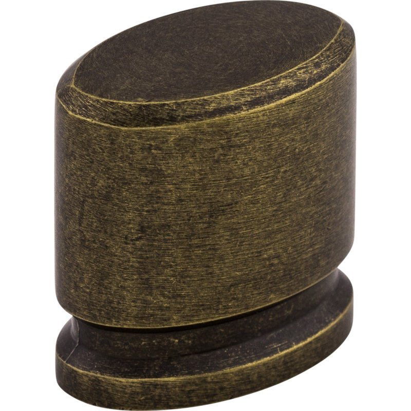 Oval Knob, 1 1/8" Length, German Bronze