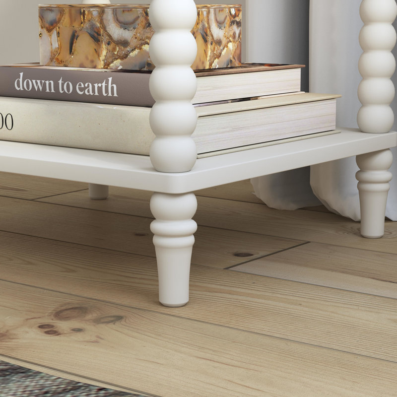 Godfree 1 - Drawer Spindle Nightstand (Set Of 2), White