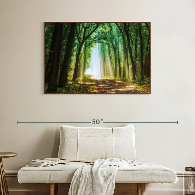 Rideau de lumière, Cadre flottant noyer, 40 po x 27 po