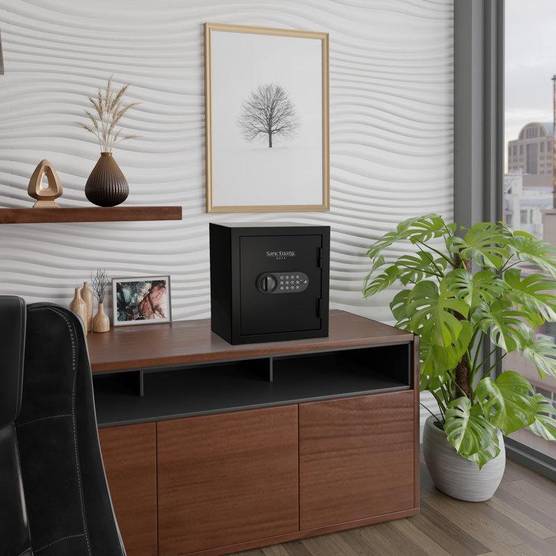 Coffre-fort Sanctuary Onyx ignifuge pour la maison et le bureau avec serrure électronique, H 15,75 po x l 13,5 po x P 9,9 po