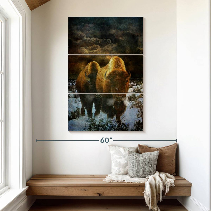 Brampt Storm Bison, 50" H x 32" W