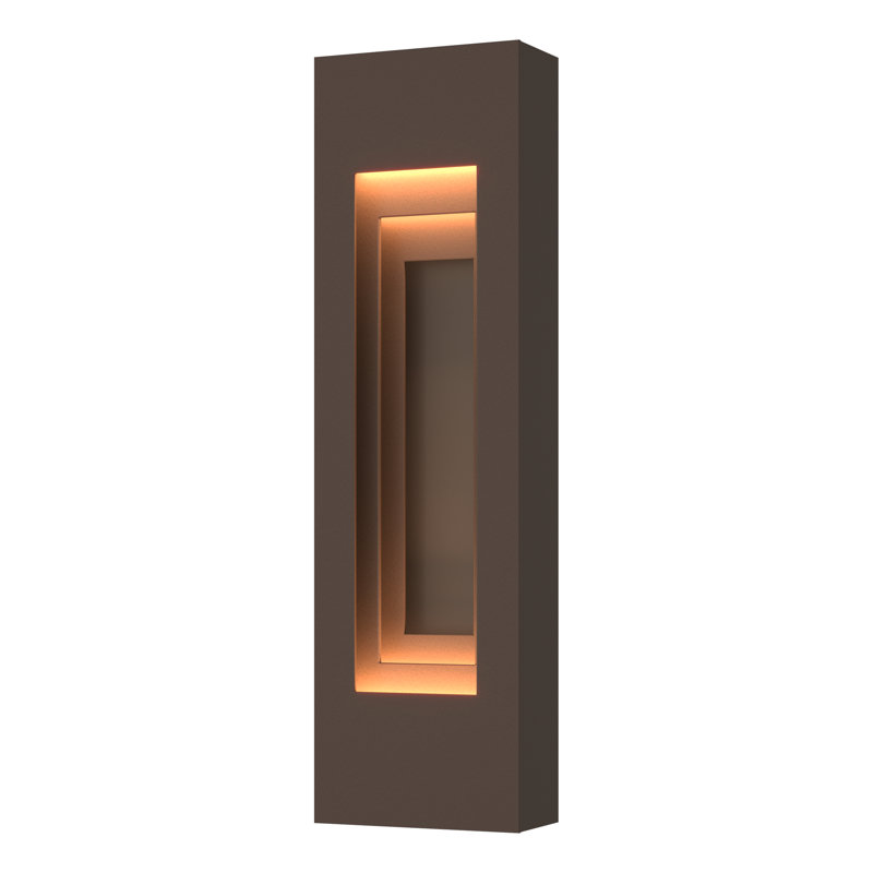Procession Aluminum Outdoor Flush Mount, 27.5" H x 8" W x 3.9" D, Coastal Bronze, Coastal Dark Smoke