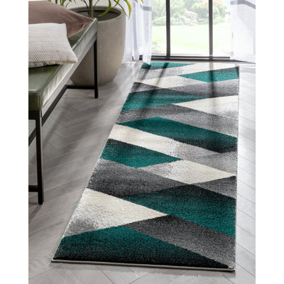Leona Geometric Synthetic Area Rug