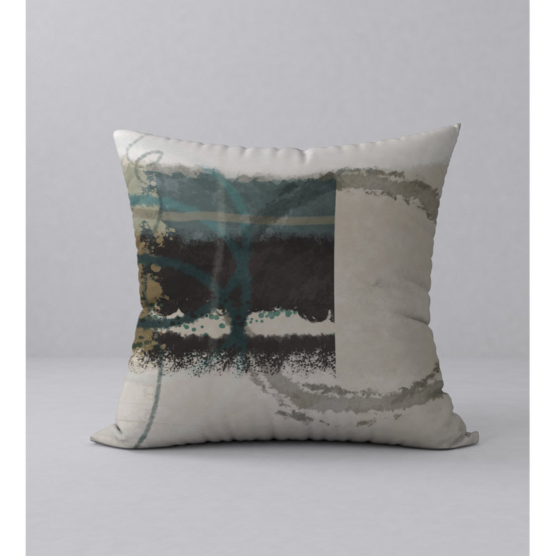 Abstract Reversible Throw Pillow, 24" x 24"