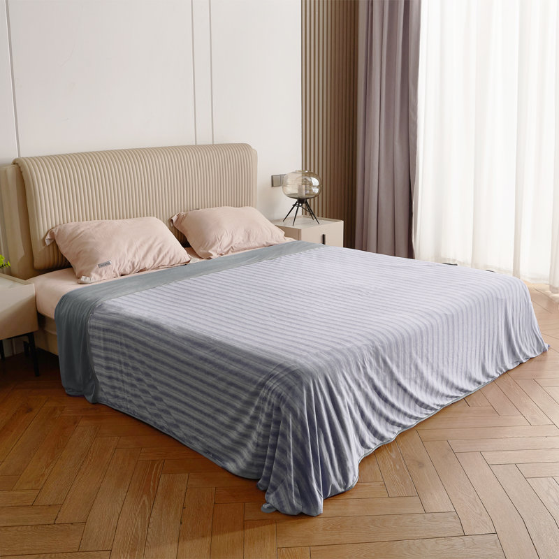 Couverture légère pour les dormeurs chauds Catalonia, Lit simple, Gris