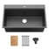 33'' L Drop-In Single Bowl Quartz Composite Kitchen Sink