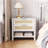 2-Drawer Rattan Nightstand With Storage Shelf, Boho Bedside Table And Narrow Side Table For Bedroom | Gift Idea-80220169