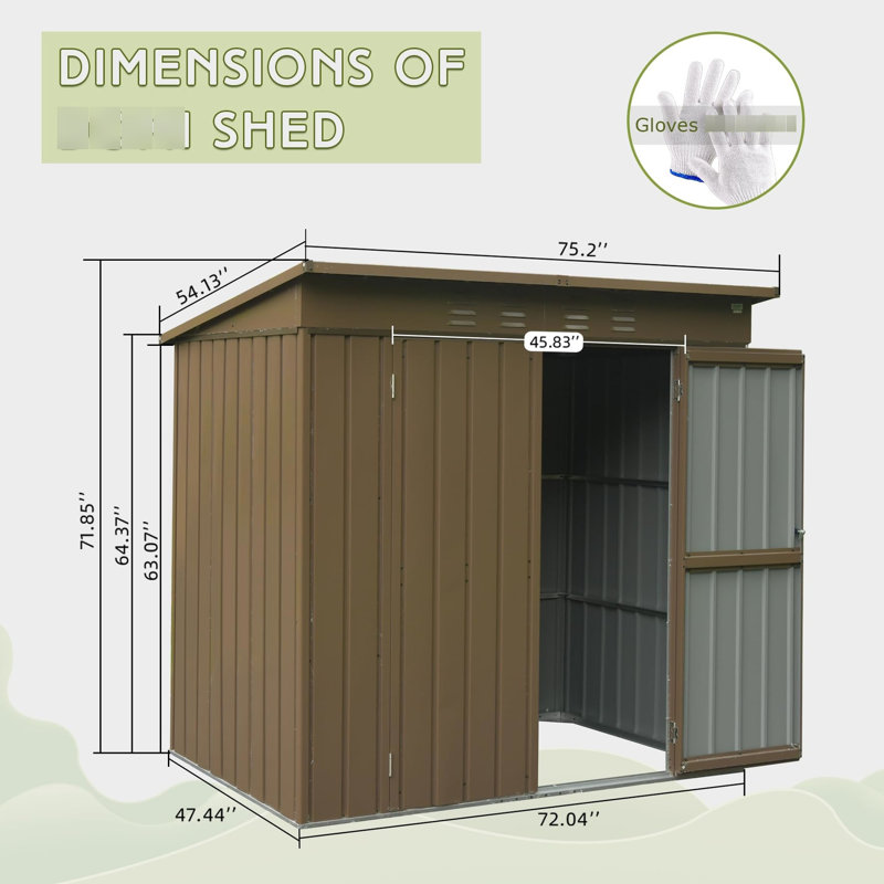 Maison de rangement 6X4 Ft