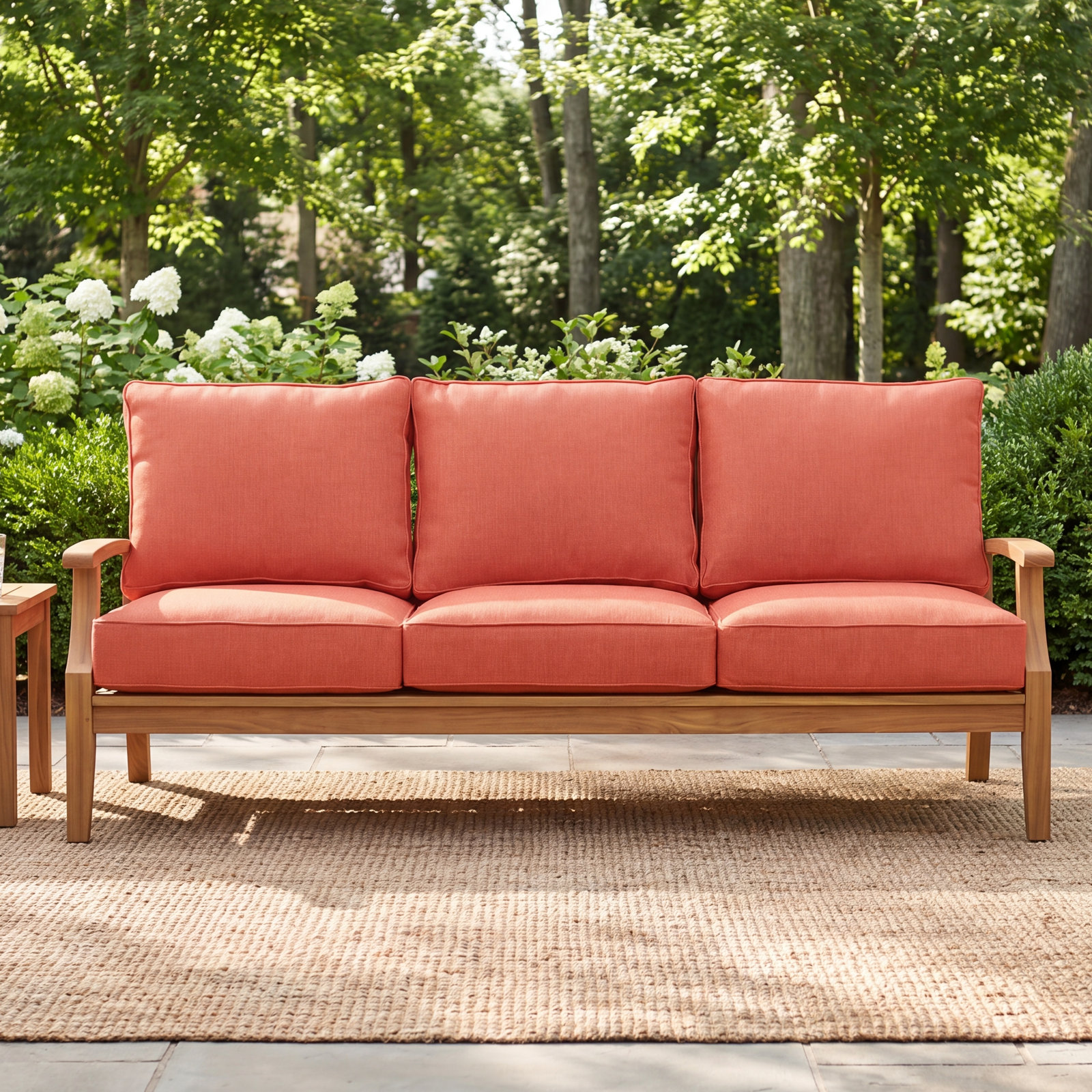 Passarelli Sunbrella® Seat and Back Cushion, 23.50" W x 23" D, Canvas Persimmon Sunbrella® Canvas