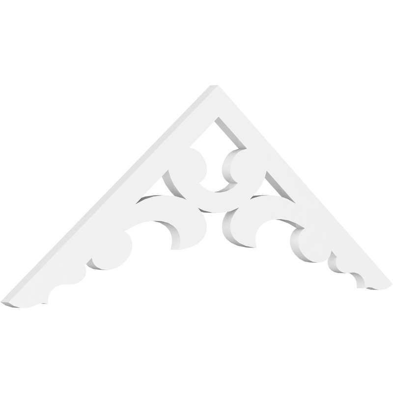 Gable en PVC de qualité architecturale Vienna, 48 po x 18 po x 1 po, 9 / 12, Plastique