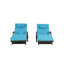 Ensemble de 2 chaises longues d'extérieur en osier avec coussins, chaise longue inclinable en osier-1338772720