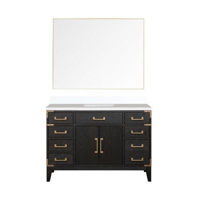 Miroir de salle de bain simple l 48 po x P 22 po Laurel