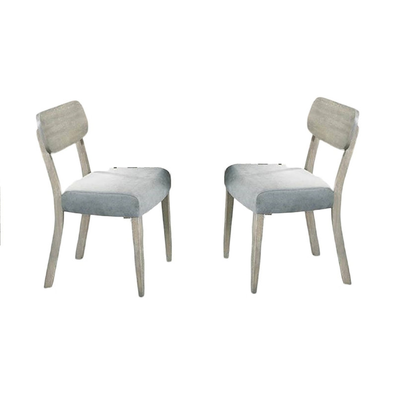 Ensemble de chaises de salle à manger en grain de bois naturel 2 pièces