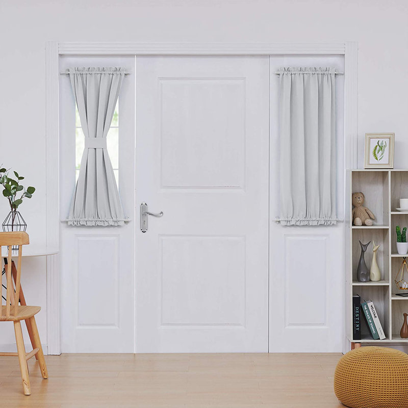 Penryn Room Darkening Curtain Single Panel, 25" W x 40" L, Grayish White