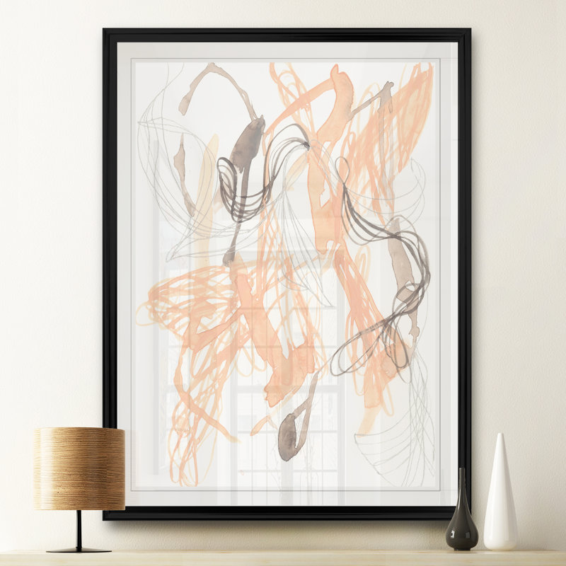 Petal Matrix II - reproduction sur toile, H 18,5 po x l 24,5 po x P 1,5 po, Cadre noir