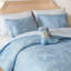 De literie Western de couleur bleue, ensemble d'édredon en microfibre pour maison de campagne
