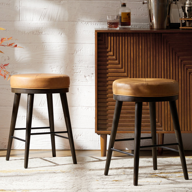 Ensemble de 2 tabourets de comptoir Lyle Timber