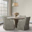 Fauteuil rembourré à jupe avec roulettes cachées-1601904442