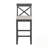 3-Piece Dining Table Set With 2 Cross Back Chairs-121547821-121547816