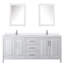 Ensemble de meuble-lavabo double 80 po avec dessus en quartz et miroir Daria-100481669-100481673-100501976
