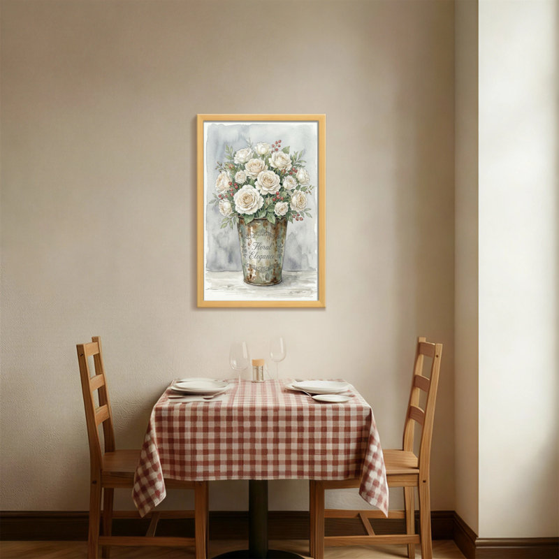 Plantes et fleurs, élégance florale, roses blanches, reproduction d'art