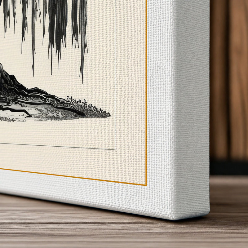 Weeping Willow Botanical - Wrapped Canvas, White Border, 30x20 - 76.2 x 50.8 cm