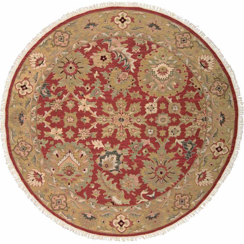 Baar Wool Floral Indoor Rug, Round 8'