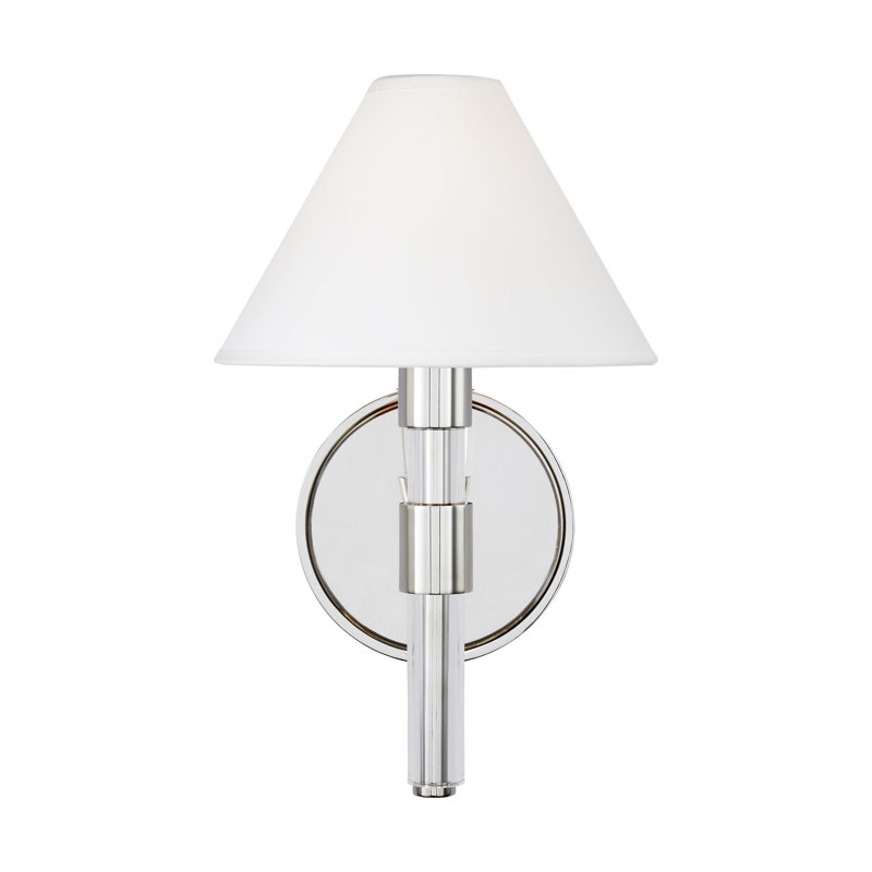 Robert Dimmable Bath Sconce, Polished Nickel