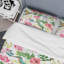 Fleurs roses et feuille verte - ensemble de housse de couette floral - microfibre de polyester-261807086