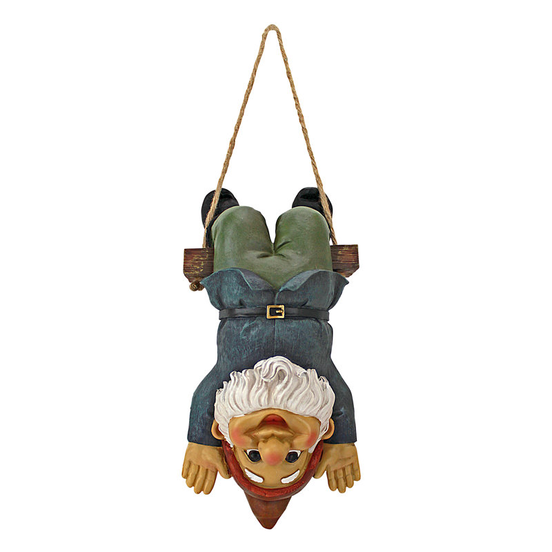 Alfie the Acrobat Gnome on Faux-Wood Swing