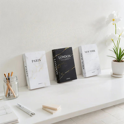 Ensemble de 3 faux livres décoratifs simples
