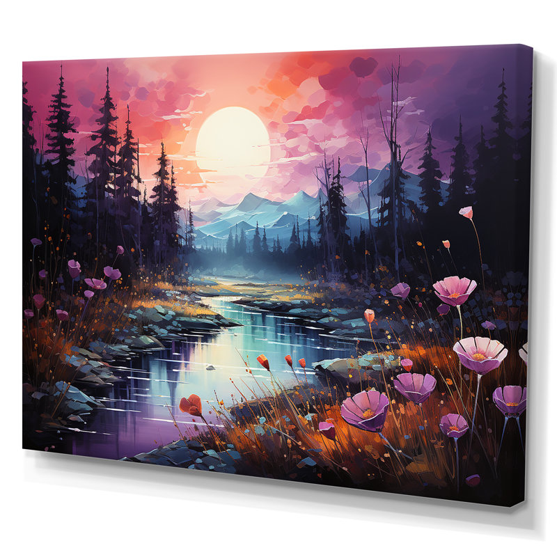 Art mural Northern Lights, Toile tendue, H 44 po x l 34 po x P 1,5 po