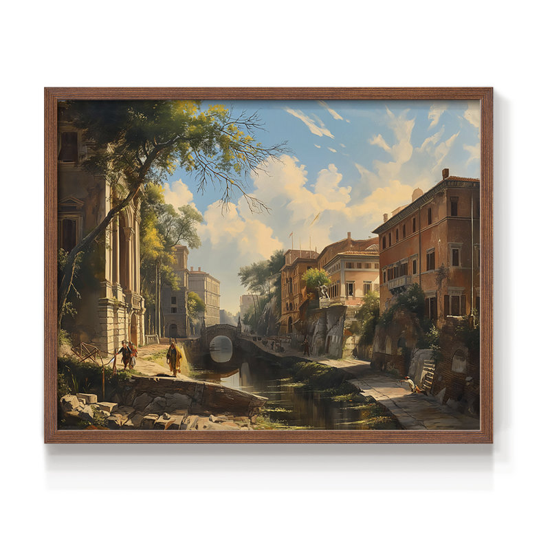 Paysage, série CLCLXXVI, reproduction encadrée, H 11 po x l 14 po, Noyer