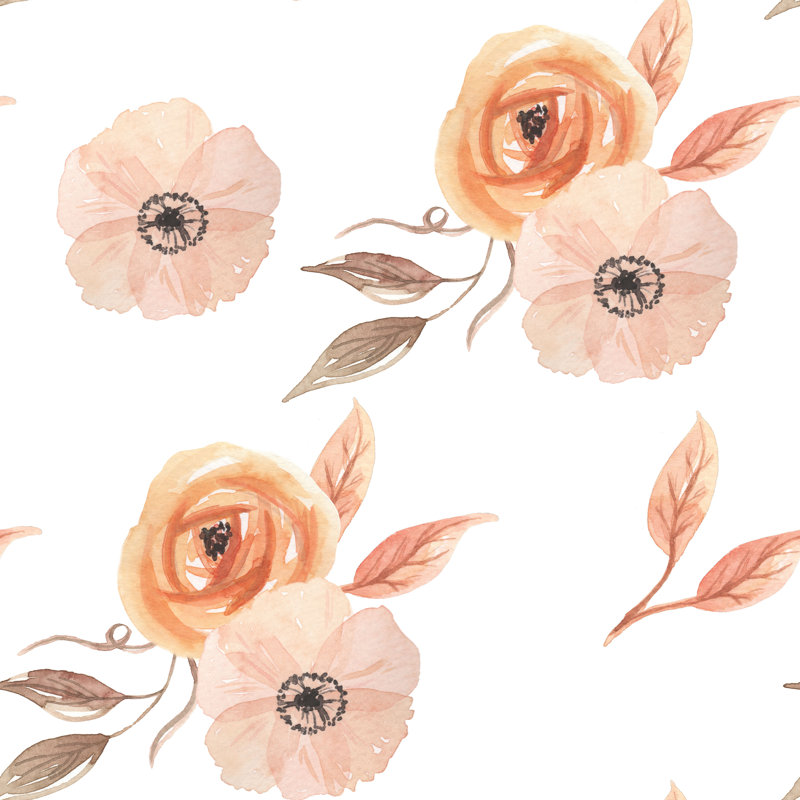 Floral Tile, 18.75" L x 25" W, Vinyl