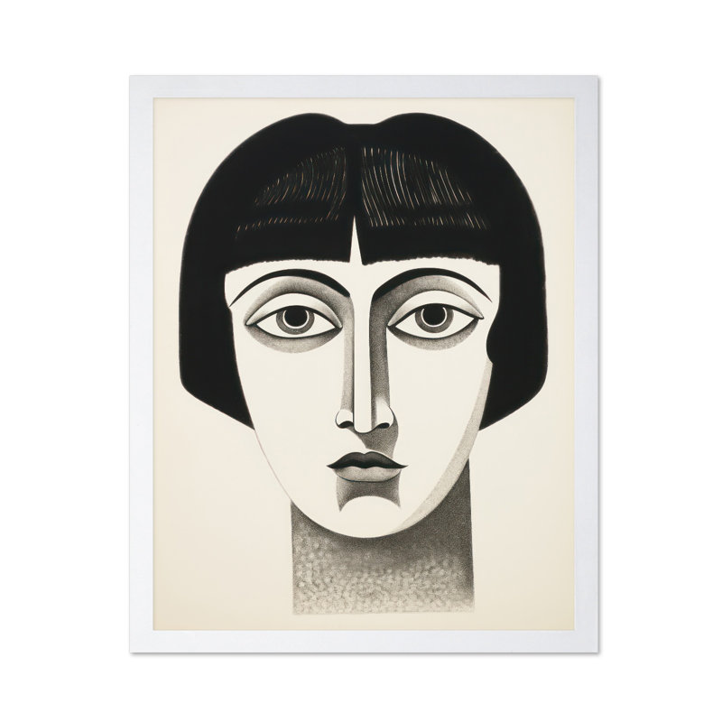 Portrait de femme no2, Poster, 18"H x 24"W, White Framed