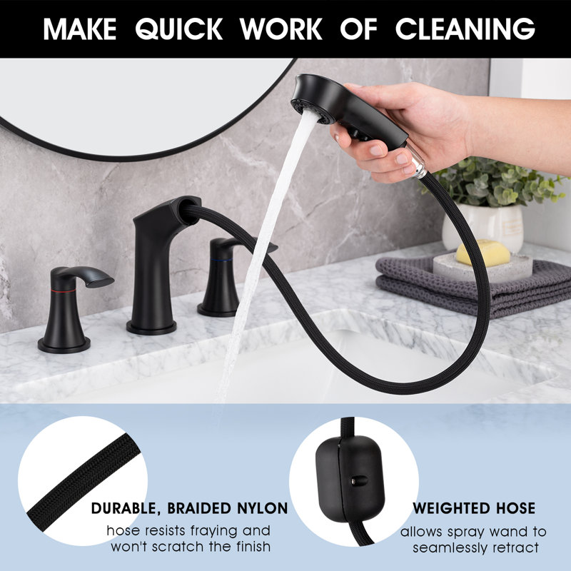 2-handle Bathroom Faucet, Black