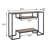 Rustic Oak And Black Console Table With 2 Shelves