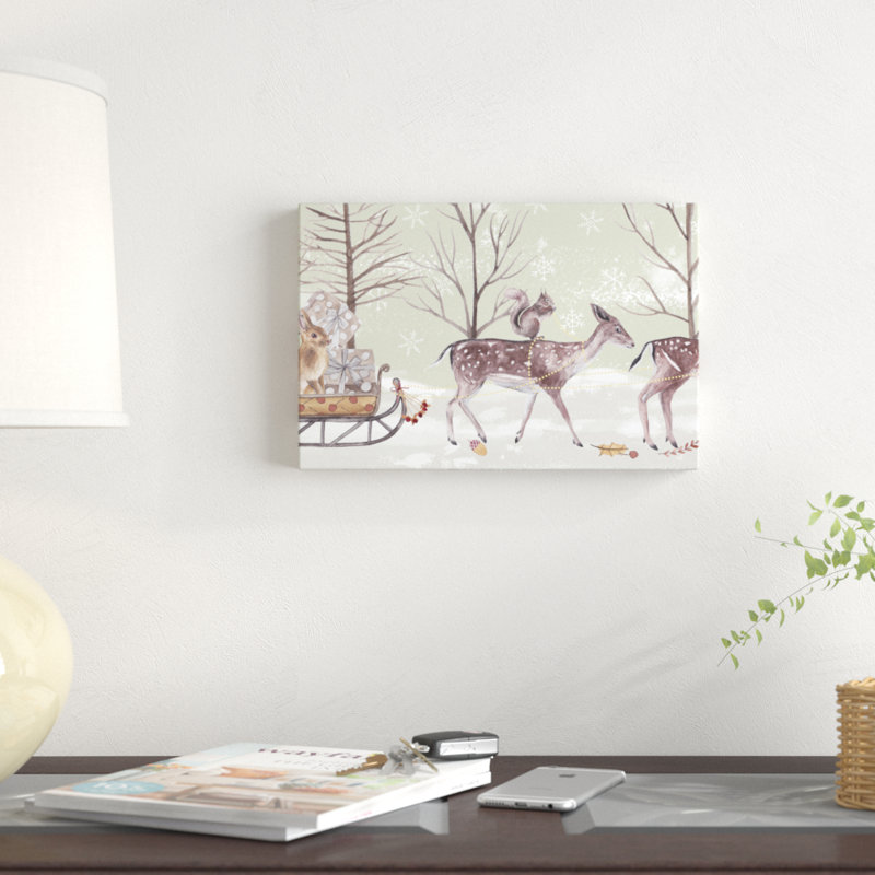 Christmas Time Collection D by Melissa Wang - Graphic Art Print, 20cm H x 30cm W, Wrapped Canvas
