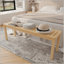 Banc à chaussures en bois massif de 52 po de conception moderne pour vestibule, couloir, salon, placard, porte d'entrée, vestibule