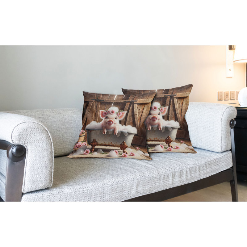 Fabric Reversible Throw Pillow, 16"H x 26"W, Rectangle