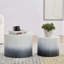 Ensemble de 2 tables basses gigognes rondes - blanc et noir, sans assemblage
