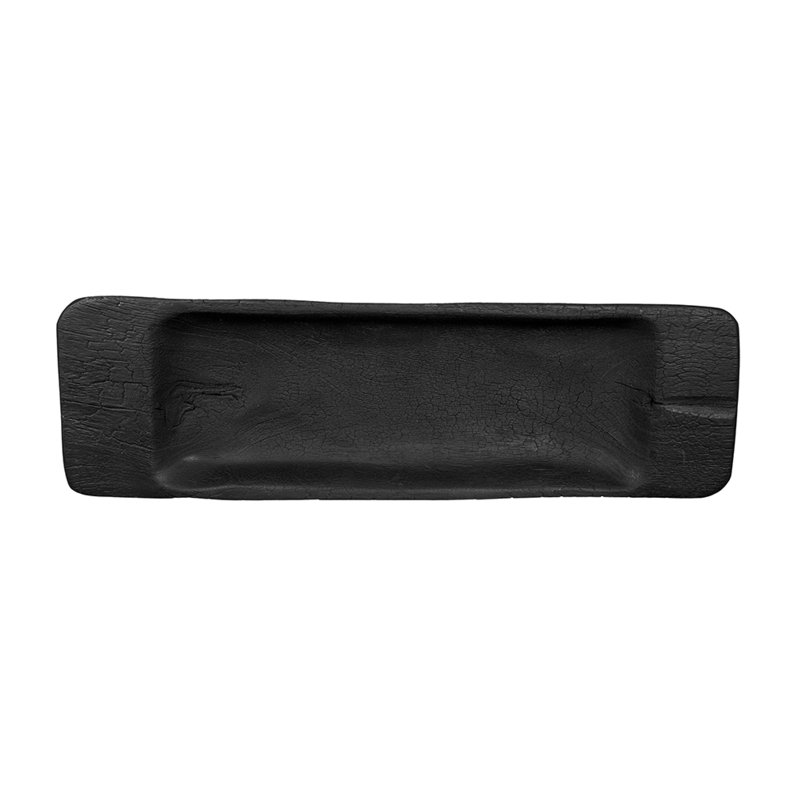Plateau en bois de teck noir Sina