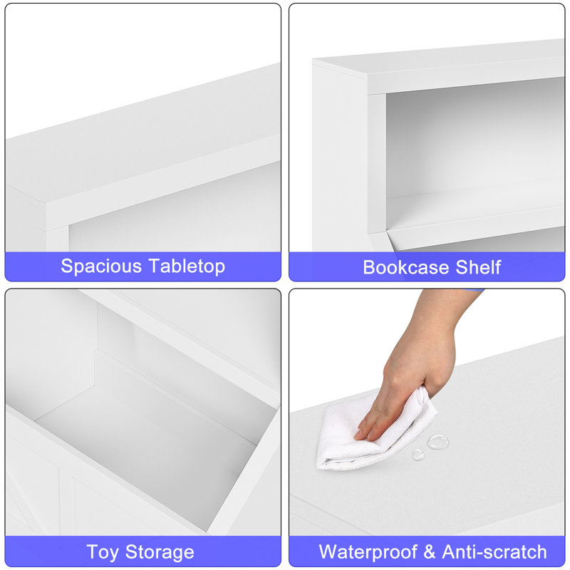 Abbylynn 79.8Cm Toy Storage, White