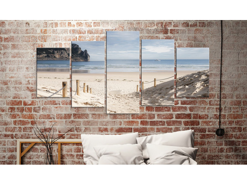 5 Piece No Frame Print on Canvas, 200 cm x 100 cm