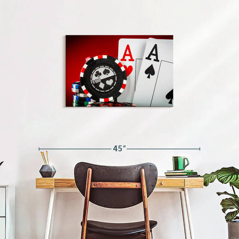 'Chips And Aces, 20" H x 30" W