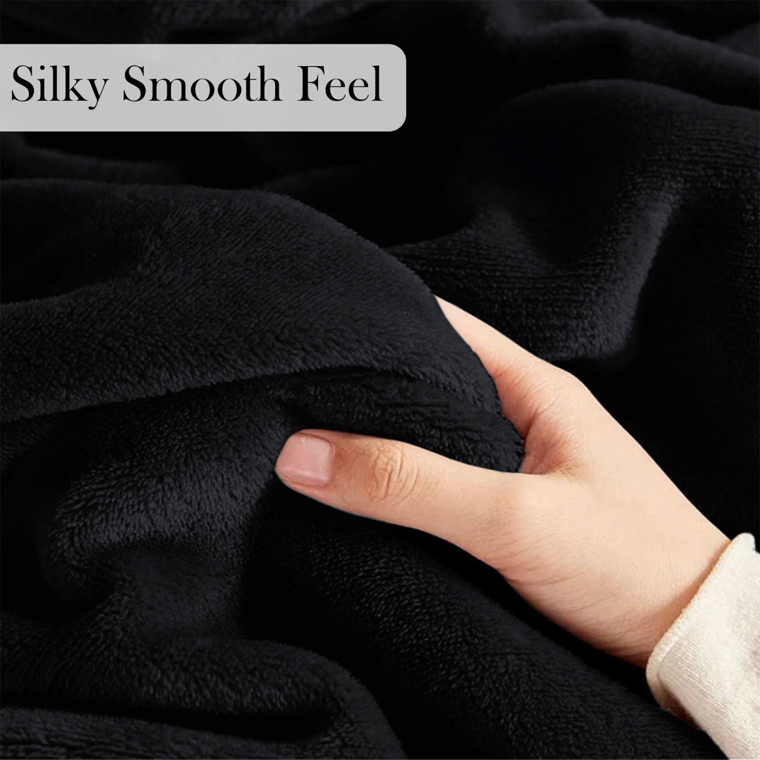Faux Fur Reversible Fleece Throw Blanket – Soft & Cozy