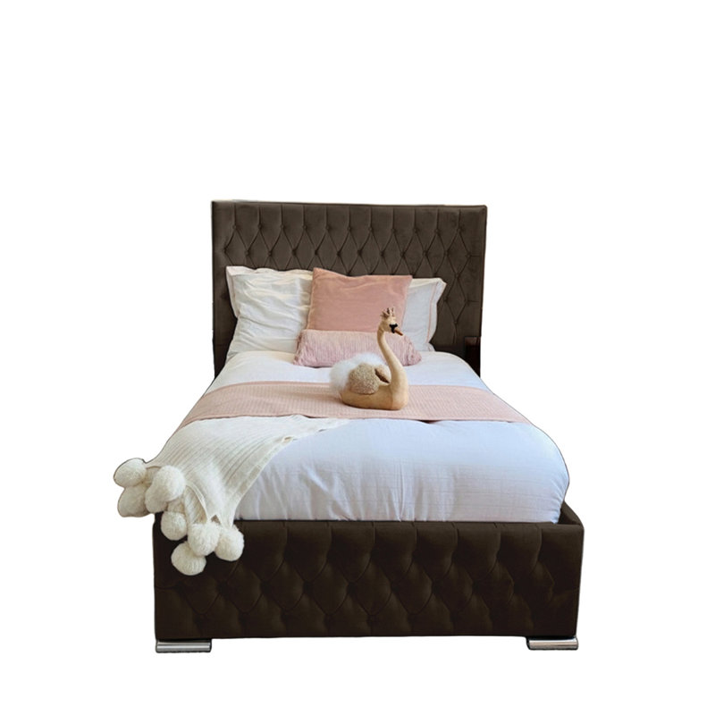 Tharpe Upholstered Bed Frame   , Super King (6'), Mole